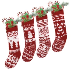 Knit Christmas Stockings, 4 Pcs 14 Knit Christmas Stockings, 4 Pcs -Xmas Supplies Shop image 5 9e8c8a54 c4fb 46ff bd18 01f1c817de55