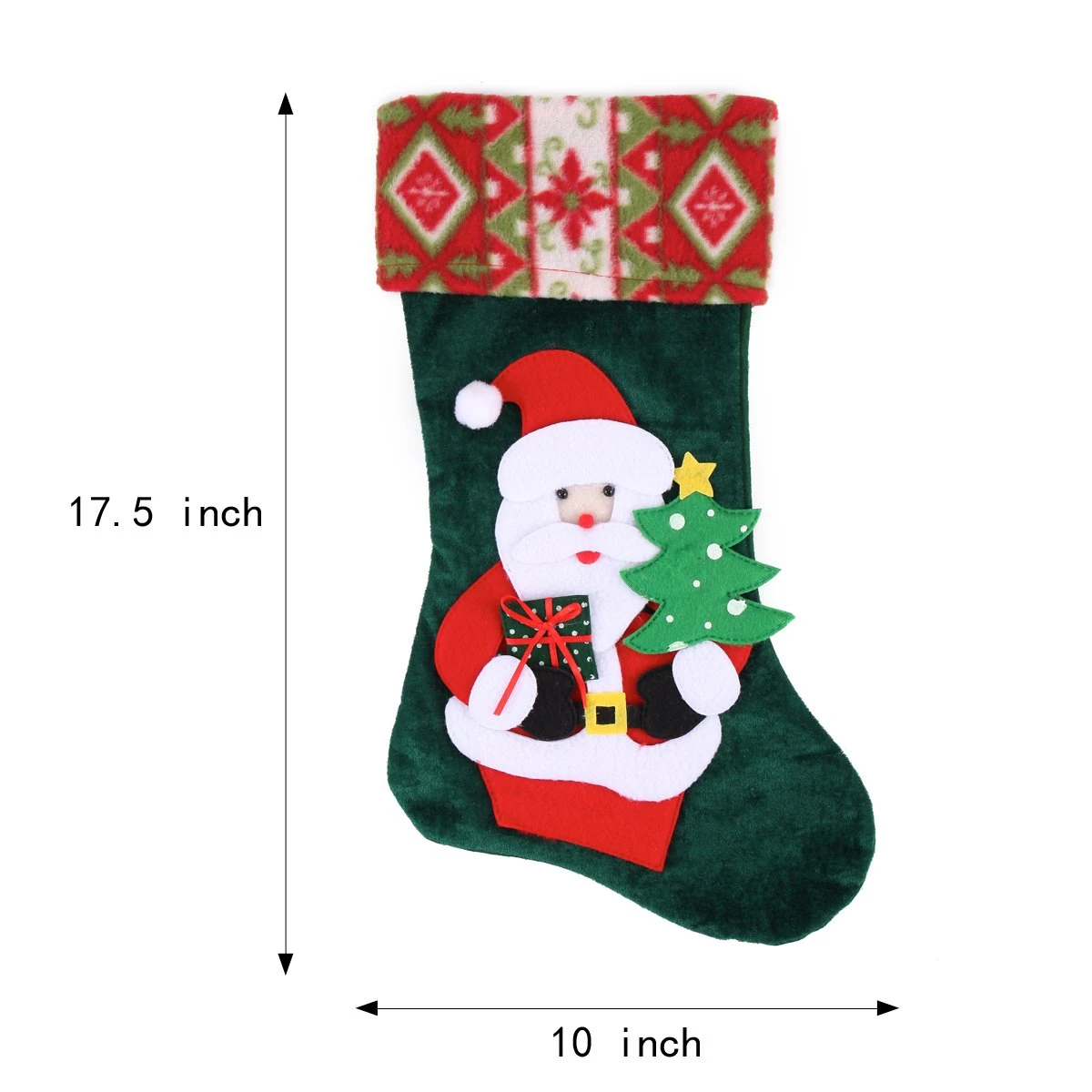 4-pack 3d Plush Christmas Stockings 7 4-pack 3d Plush Christmas Stockings - Image 5
