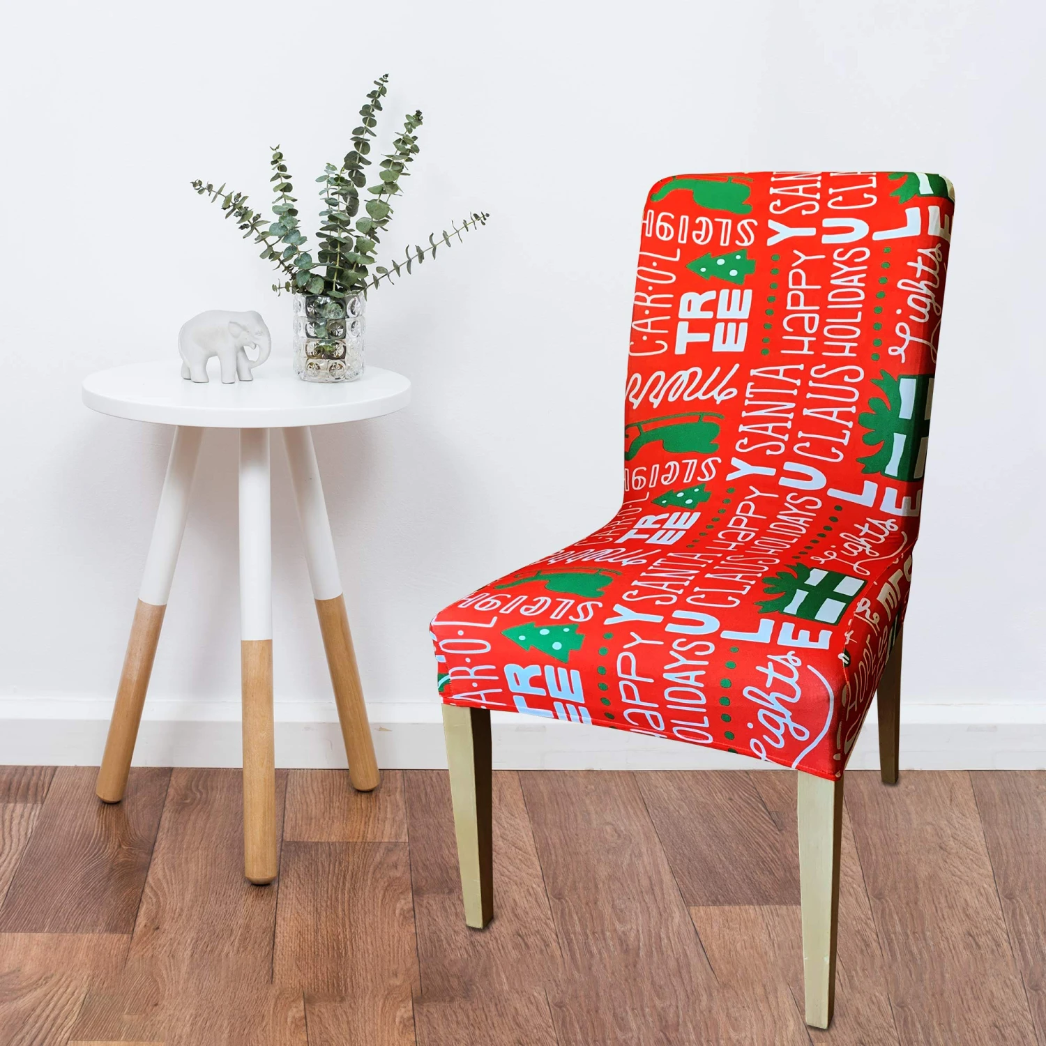 4 Piece Christmas Stretch Chair Covers 7 4 Piece Christmas Stretch Chair Covers - Image 5