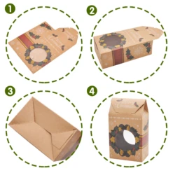 24 Foiled Kraft Christmas Cookie Treat Boxes Bulk -Xmas Supplies Shop image 5 eb14cad5 1a61 474e b1e0 61bcc4e13bd3