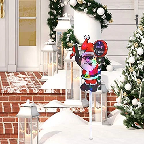 25in Tall Christmas Lighted Santa With Merry Christmas Sign 8 25in Tall Christmas Lighted Santa With Merry Christmas Sign - Image 6