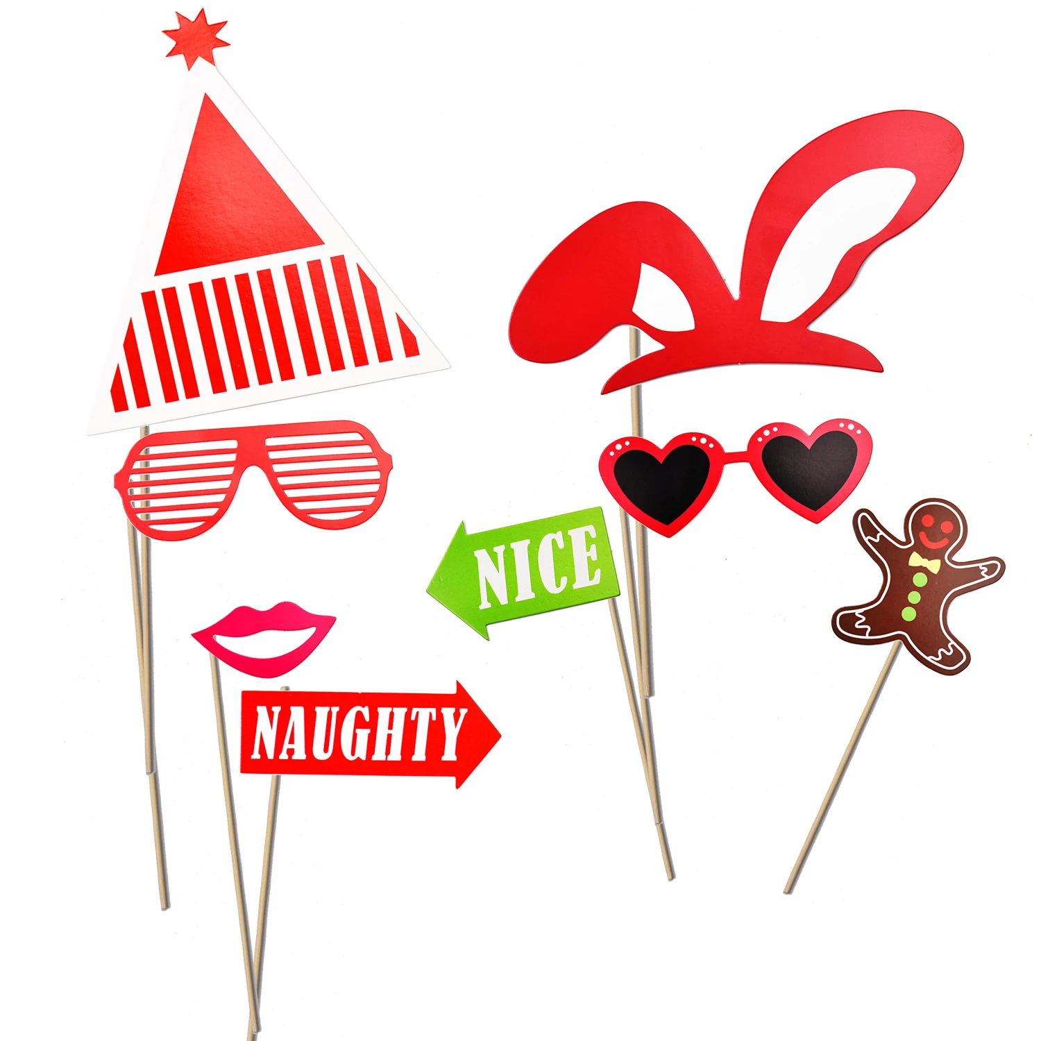 Photo Booth Props For Christmas, 66 Pcs 9 Photo Booth Props For Christmas, 66 Pcs - Image 7