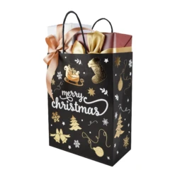 Black & White Gold Foil Christmas Paper Gift Bags, 32 Pcs -Xmas Supplies Shop image 6 0f46510c f16b 4f16 9b20 b69612a173a3