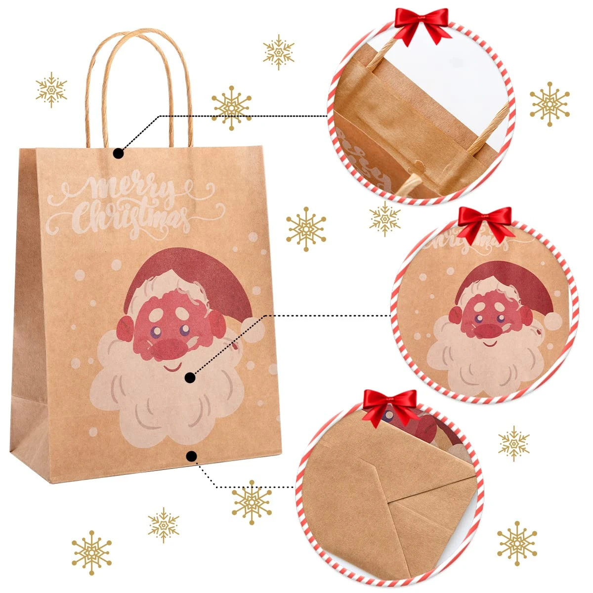 Christmas Character Goodie Bags, 24 Pcs 8 Christmas Character Goodie Bags, 24 Pcs - Image 6