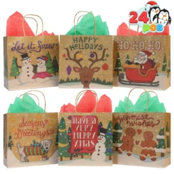 24 Christmas Holiday Goody Bags Kraft Paper 13 24 Christmas Holiday Goody Bags Kraft Paper -Xmas Supplies Shop image 6 4c43b887 4985 4bfa a761 e6cec5a4c99e