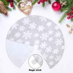 48'' Christmas Jacquard Cashmere Snow Flake Tree Skirt 15 48'' Christmas Jacquard Cashmere Snow Flake Tree Skirt -Xmas Supplies Shop image 6 5025a1e2 0f9c 4aa6 b3d6 4b60051d6a30