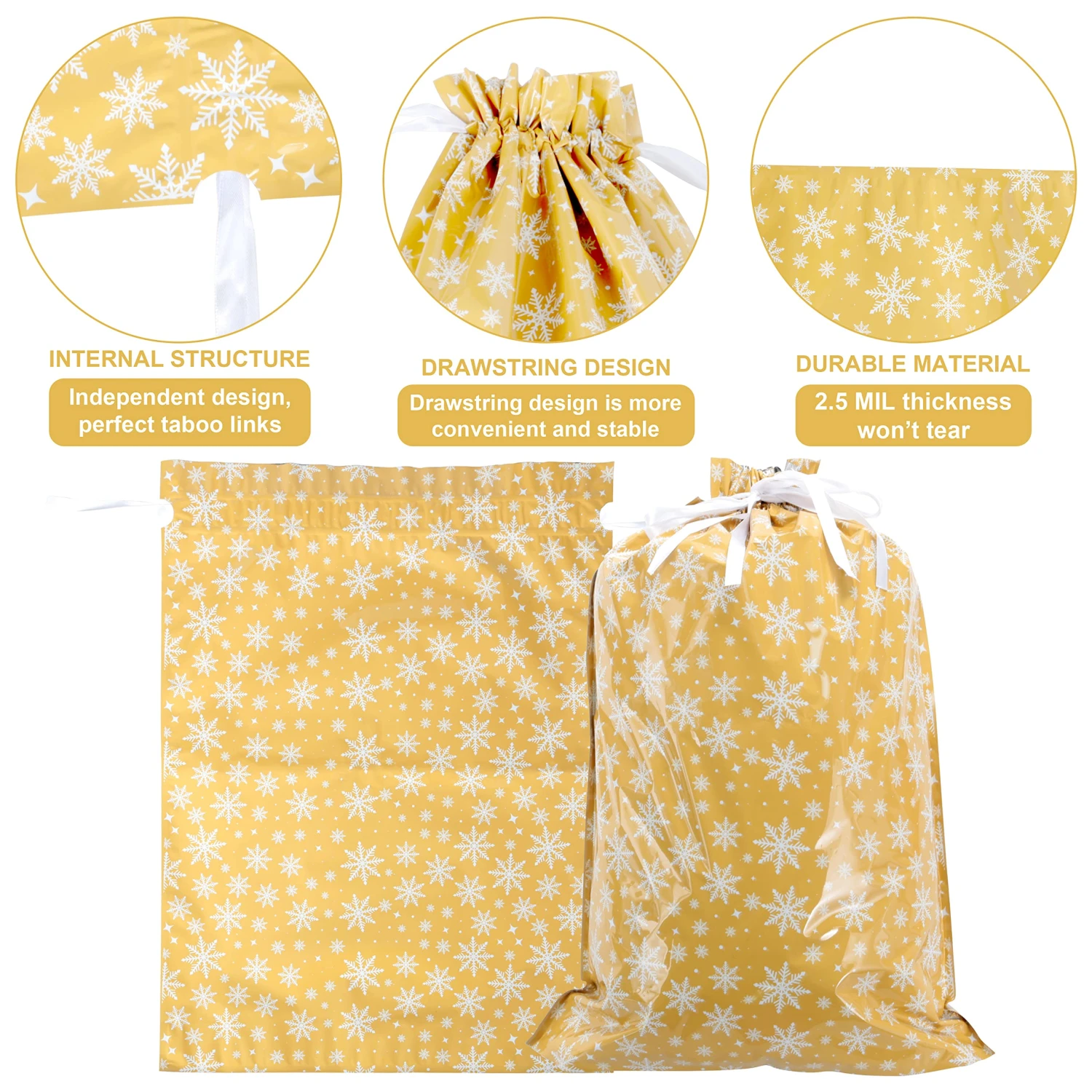 Christmas Drawstrings Bag, 36 Pcs 8 Christmas Drawstrings Bag, 36 Pcs - Image 6