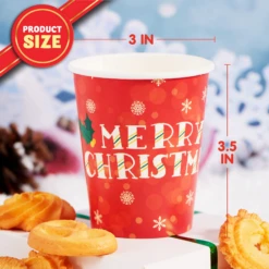 48Pcs Christmas Paper Cup 9 Oz With Holiday Design -Xmas Supplies Shop image 6 b718ea4f ce21 4aac b70d 9920ad98f143
