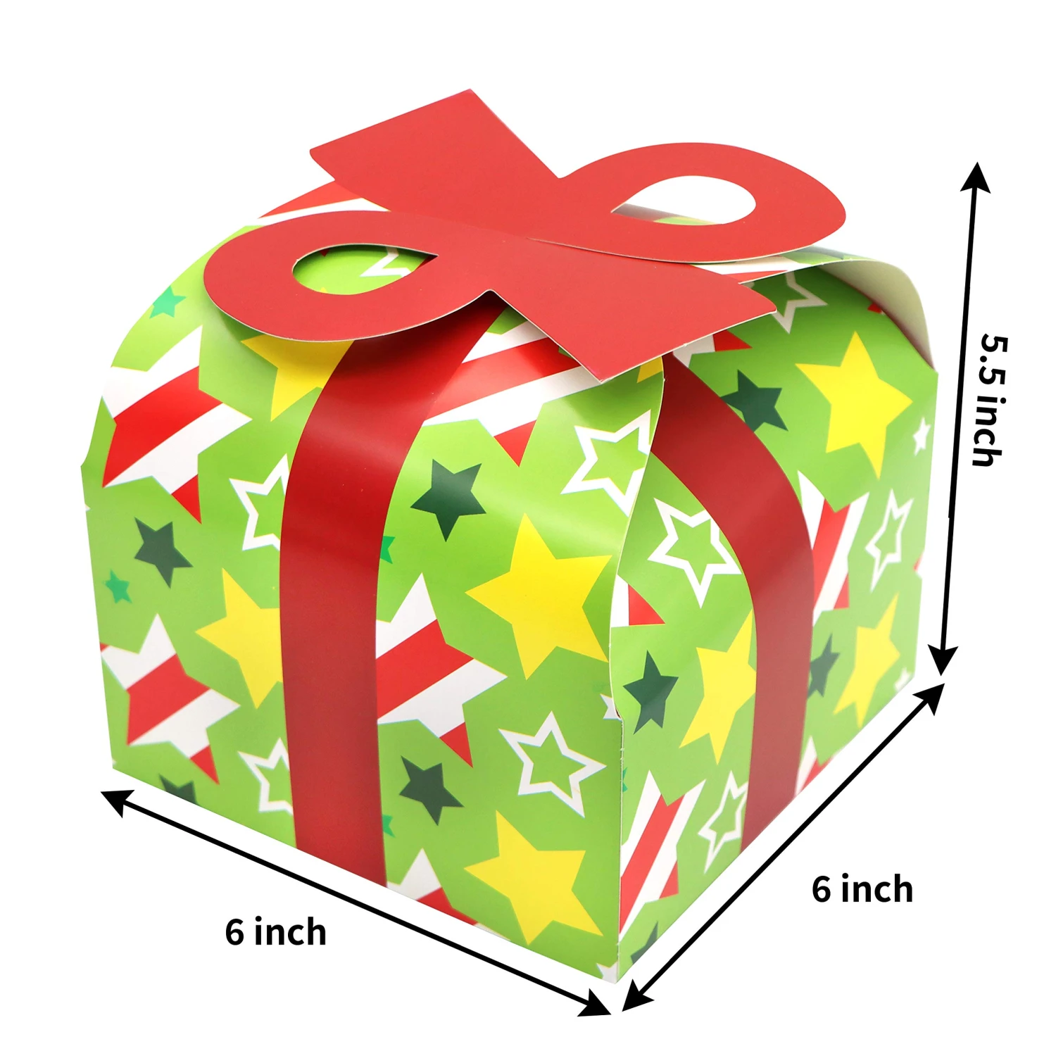 24 PCs 3D Christmas Goodie Boxes With Bow 8 24 PCs 3D Christmas Goodie Boxes With Bow - Image 6