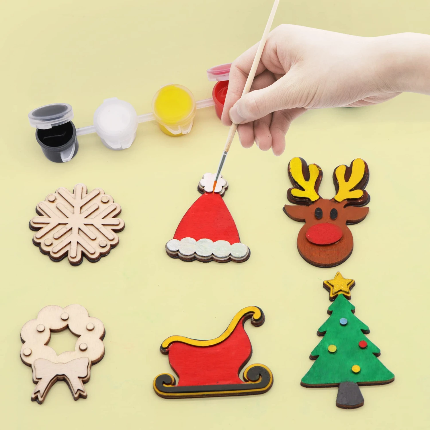 Christmas Wooden Magnet Creativity Arts & Crafts Painting Kit 9 Christmas Wooden Magnet Creativity Arts & Crafts Painting Kit - Image 7