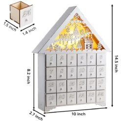 Christmas Pre-lit Wooden House Advent Calendar With Drawers 15 Christmas Pre-lit Wooden House Advent Calendar With Drawers -Xmas Supplies Shop image 7 230dc30b 4e1c 4790 a69f a62ed80c501f