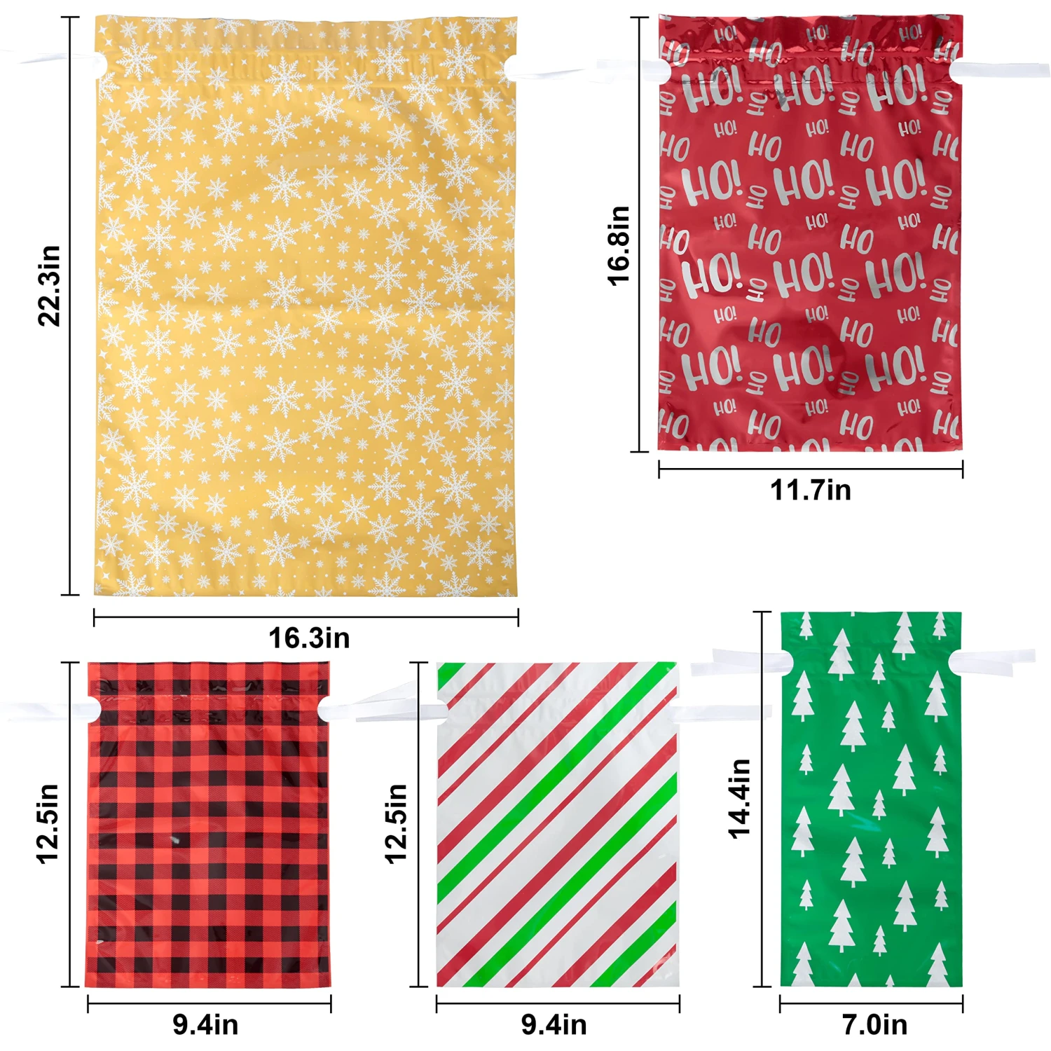 Christmas Drawstrings Bag, 36 Pcs 9 Christmas Drawstrings Bag, 36 Pcs - Image 7