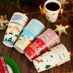 48Pcs Christmas Paper Cup 9 Oz With Holiday Design -Xmas Supplies Shop image 7 64d6bf42 26b0 46a8 aeb4 26ffb16b99bb