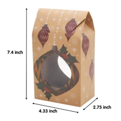 24 Foiled Kraft Christmas Cookie Treat Boxes Bulk -Xmas Supplies Shop image 7 84bc235c 3897 4eeb 8567 2503c5d5949a