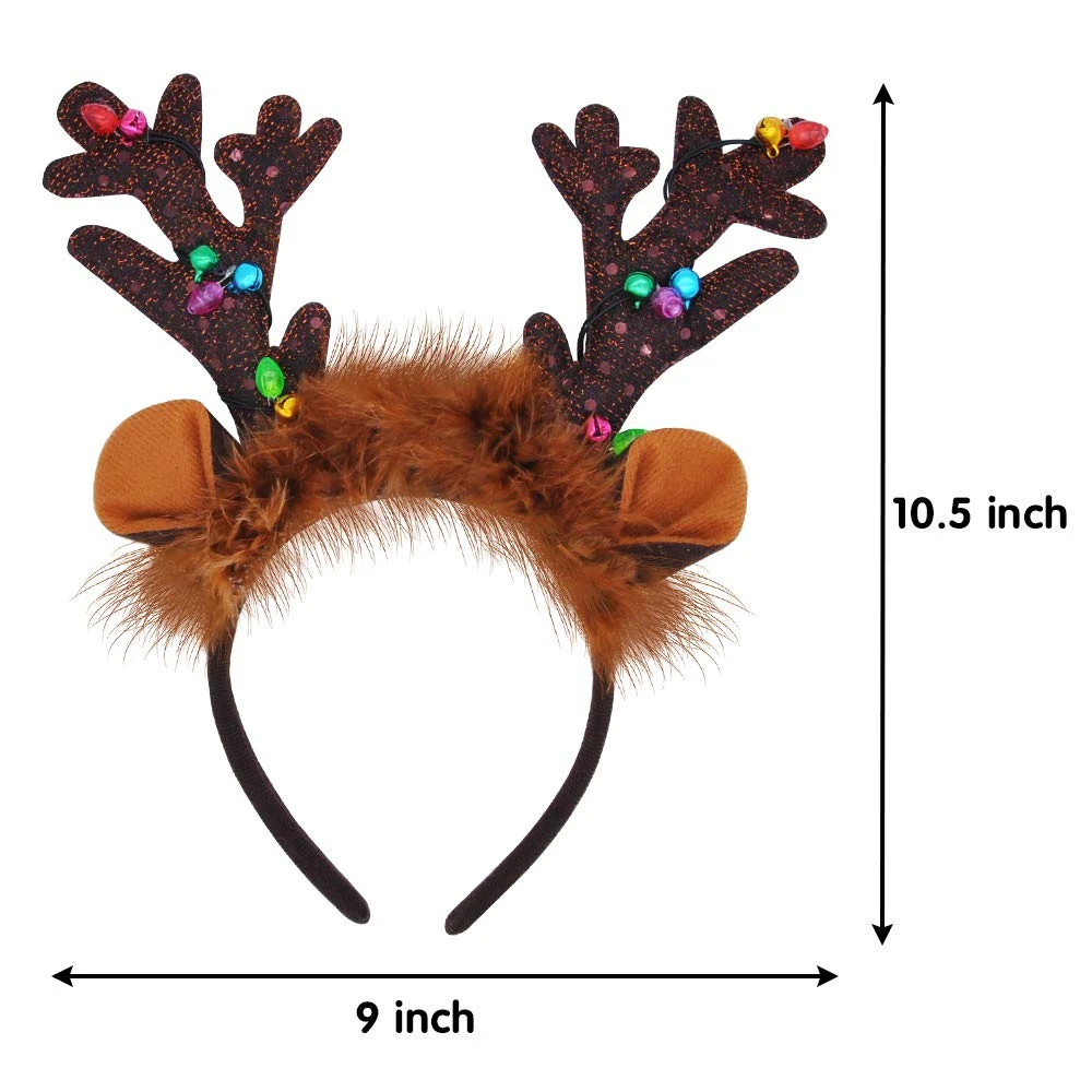 Christmas Light Up Reindeer Headband, 4 Pcs 9 Christmas Light Up Reindeer Headband, 4 Pcs - Image 7