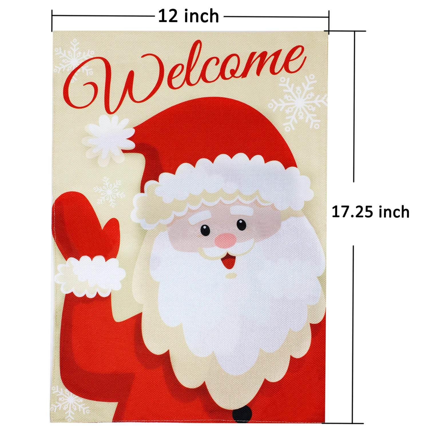 Christmas Burlap Welcome Flag, 2 Pack 9 Christmas Burlap Welcome Flag, 2 Pack - Image 7