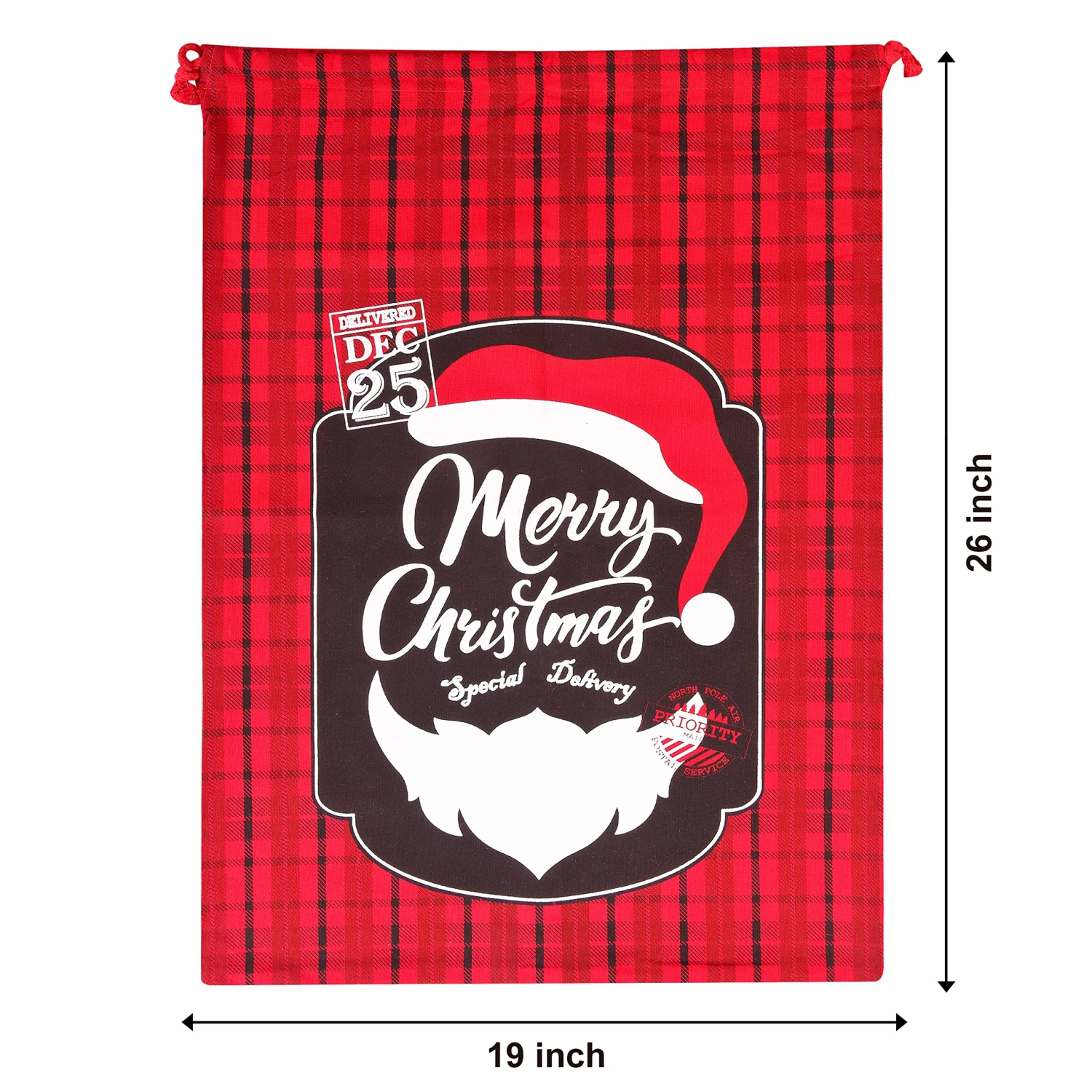 Christmas Canvas Burlap Gift Bags, 3Pcs 9 Christmas Canvas Burlap Gift Bags, 3Pcs - Image 7