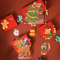 24Pcs Christmas Gem Painting Kit With Stickers, Suncatchers & Keychains -Xmas Supplies Shop image 7 f0f79729 92ca 4e0e 96d5 646418bcd541