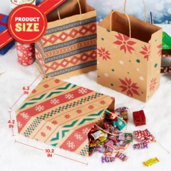 24Pcs Christmas Kraft Gift Bags With Assorted Christmas Prints 16 24Pcs Christmas Kraft Gift Bags With Assorted Christmas Prints -Xmas Supplies Shop image 7 fc0b2126 7c50 4777 b6b7 a85a665ee5f8
