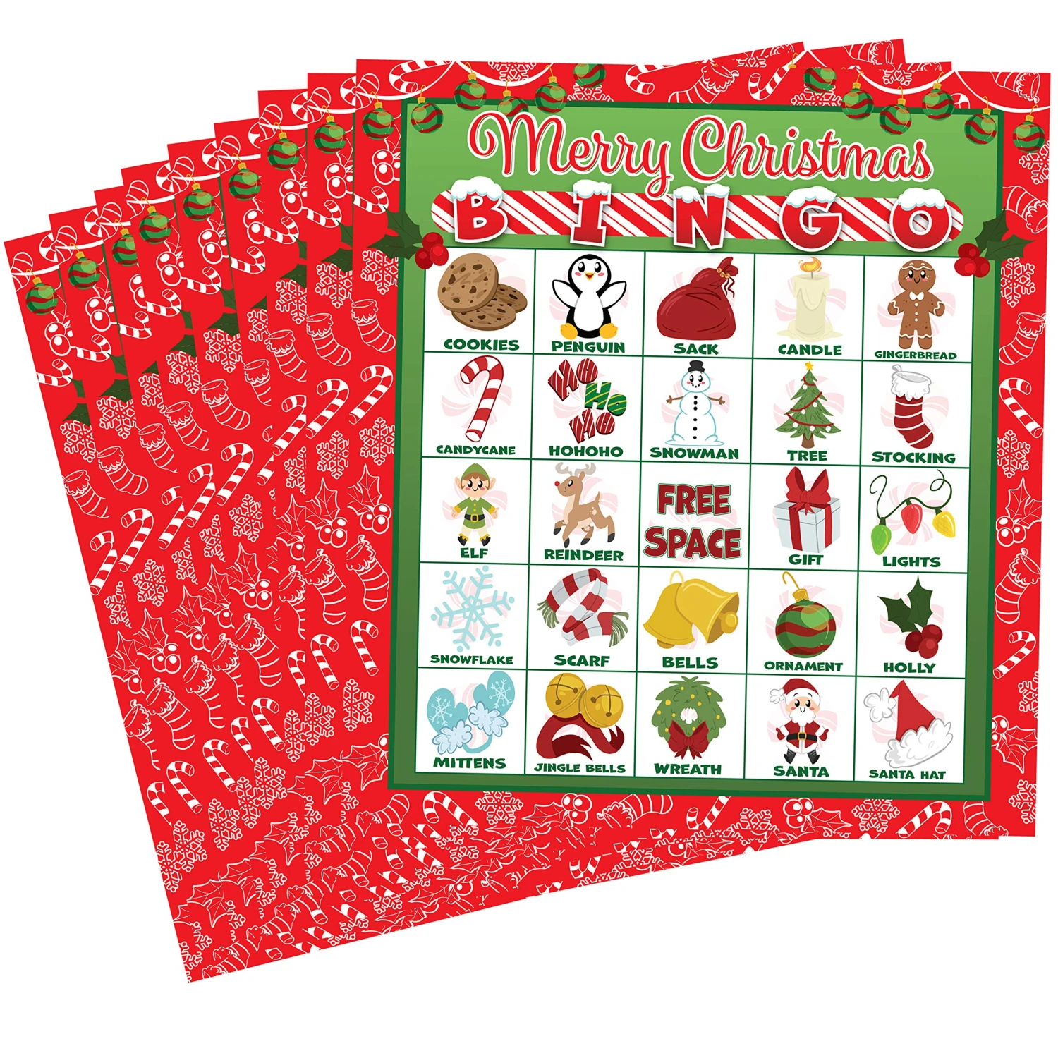 Christmas Bingo (Red), 28 Pcs 9 Christmas Bingo (Red), 28 Pcs - Image 7