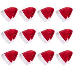 Premium Christmas Santa Hats, 12 Packs