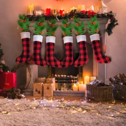 18in Red Black Christmas Stockings, 6 Pack 18 18in Red Black Christmas Stockings, 6 Pack -Xmas Supplies Shop image 8 64489188 1ca8 453a afbc 15718b331f7d