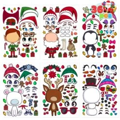 Make-a-face Christmas Sticker In 6 Designs, 36 Pcs 19 Make-a-face Christmas Sticker In 6 Designs, 36 Pcs -Xmas Supplies Shop image 8 687daaf5 a67d 4f6c b391 aa7121f90a69