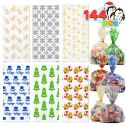 144 PCS Christmas Cellophane Goody Bags -Xmas Supplies Shop image 8 abfe4852 20fe 421d bdb4 479376cc7c53