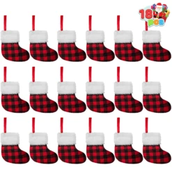 18 Pcs Christmas Stocking 5in Red Black Buffalo Plaid 18 18 Pcs Christmas Stocking 5in Red Black Buffalo Plaid -Xmas Supplies Shop image 8 ad90e1d3 940a 4fad 9ecf 94e3f652f330