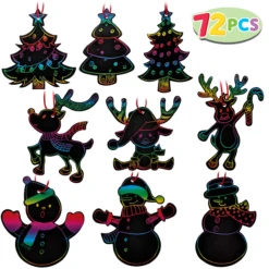 Rainbow Color Scratch Christmas Ornaments 19 Rainbow Color Scratch Christmas Ornaments -Xmas Supplies Shop image 9 d07648e4 95e5 44de a919 b9c6b875d73b