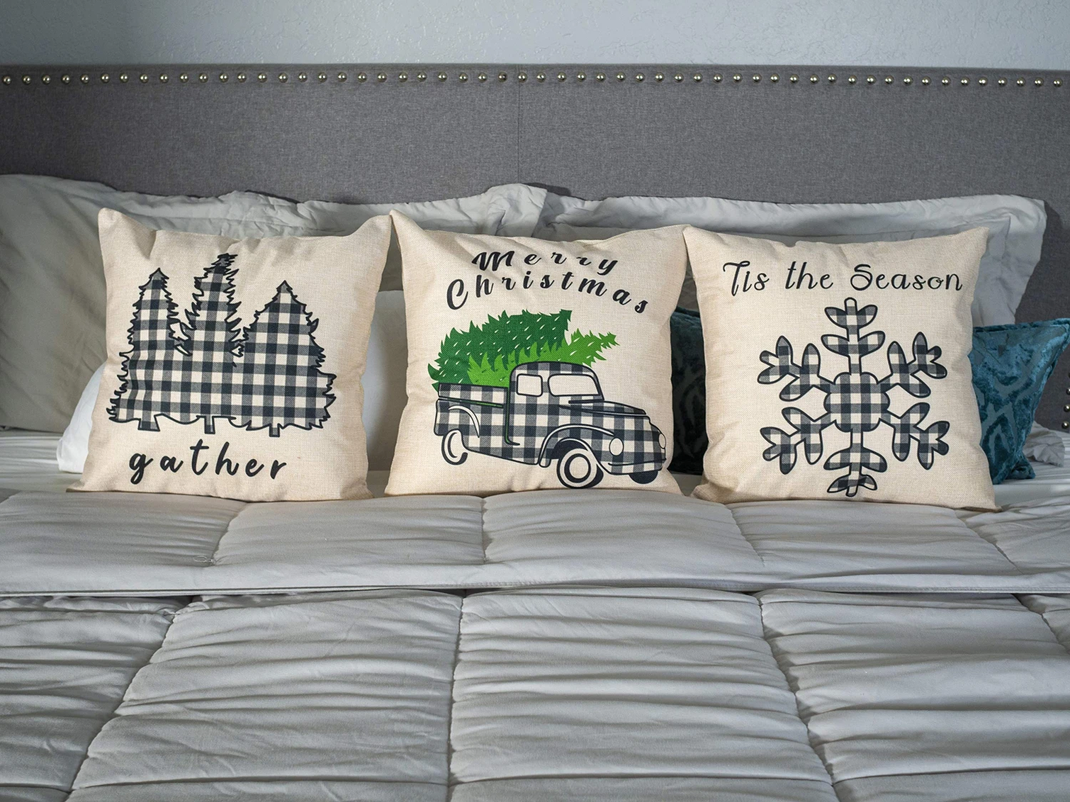 Christmas Plaid Pillow Cover, 4 Pcs 11 Christmas Plaid Pillow Cover, 4 Pcs - Image 9