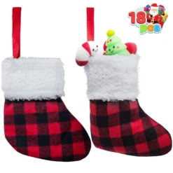 18 Pcs Christmas Stocking 5in Red Black Buffalo Plaid 19 18 Pcs Christmas Stocking 5in Red Black Buffalo Plaid -Xmas Supplies Shop image 9 d5ba14ff c62a 44de a798 a08ea35f2ec2