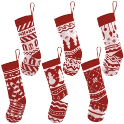 Christmas Stockings Knit Decorations, 6 Pack -Xmas Supplies Shop image 9 fb64343d fb7f 4cb4 86d3 02b485d47588