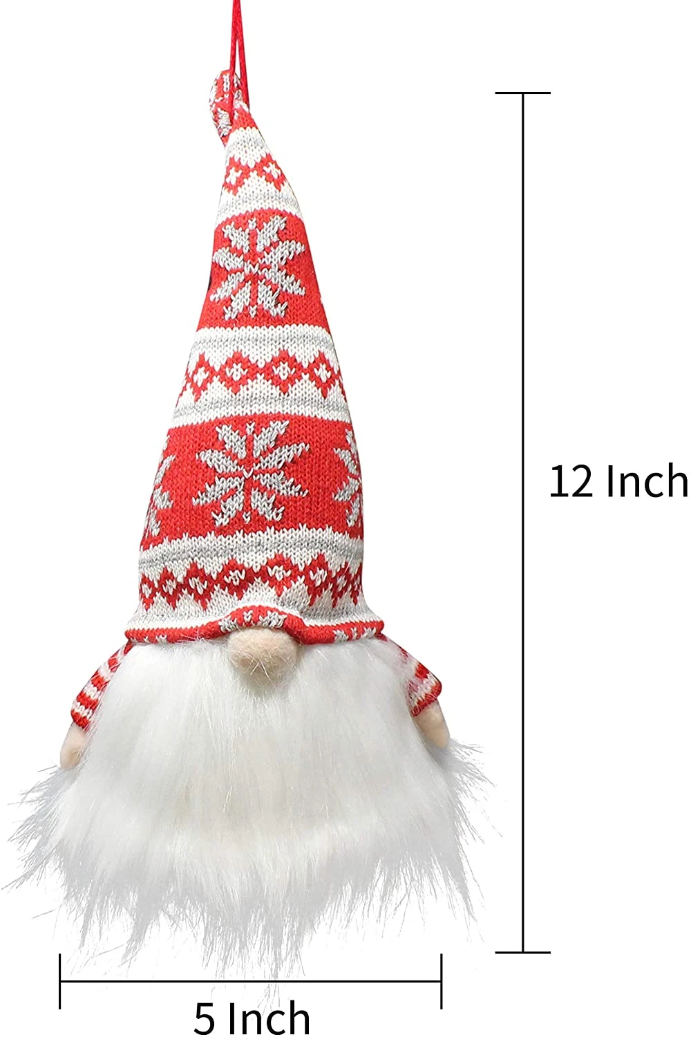Christmas Light Gnome Swedish Santa Tomte Hanging Ornaments 5 Christmas Light Gnome Swedish Santa Tomte Hanging Ornaments - Image 3