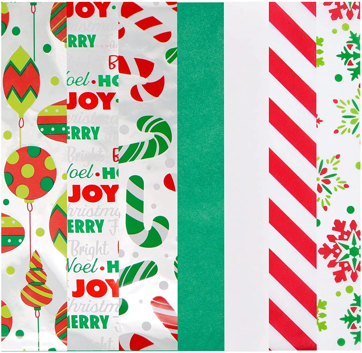 Christmas Tissue Paper W/Hologram & Prints For Gift Decoration And Wrapping 3 Christmas Tissue Paper W/Hologram & Prints For Gift Decoration And Wrapping