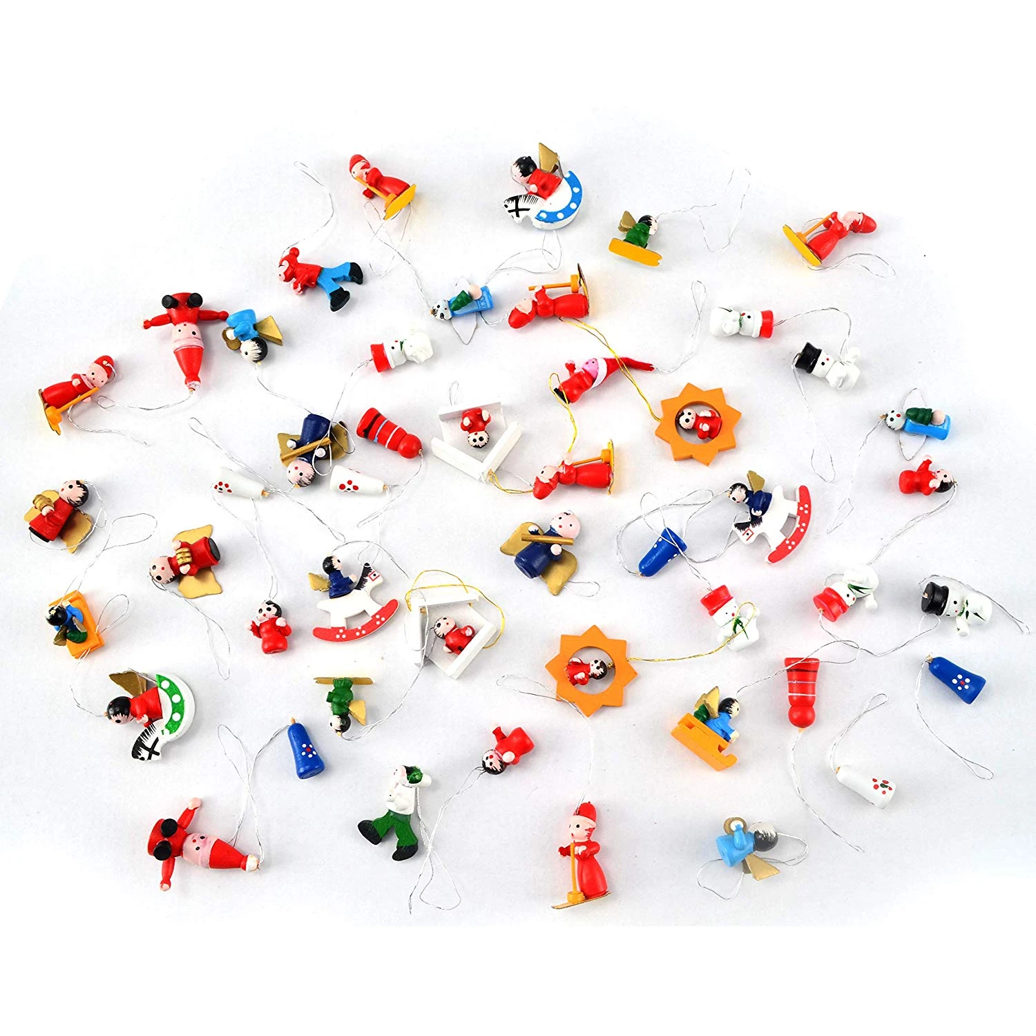 Wooden Mini Christmas Ornaments 6 Wooden Mini Christmas Ornaments - Image 4